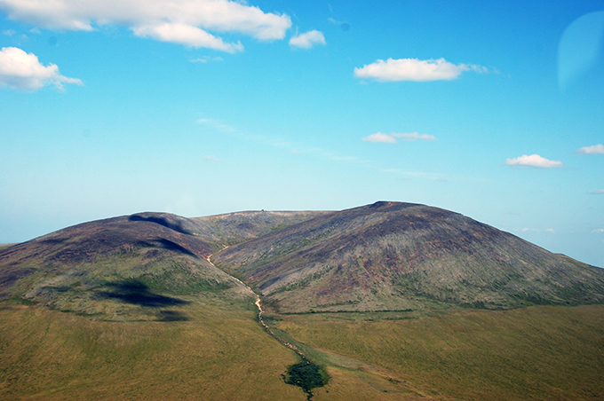 A view of Ear Mountain on a sunny day.